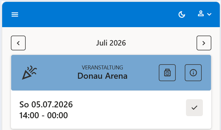 Mitarbeiter bestätigt eine geplante Schicht im Roster 365 Webzugang